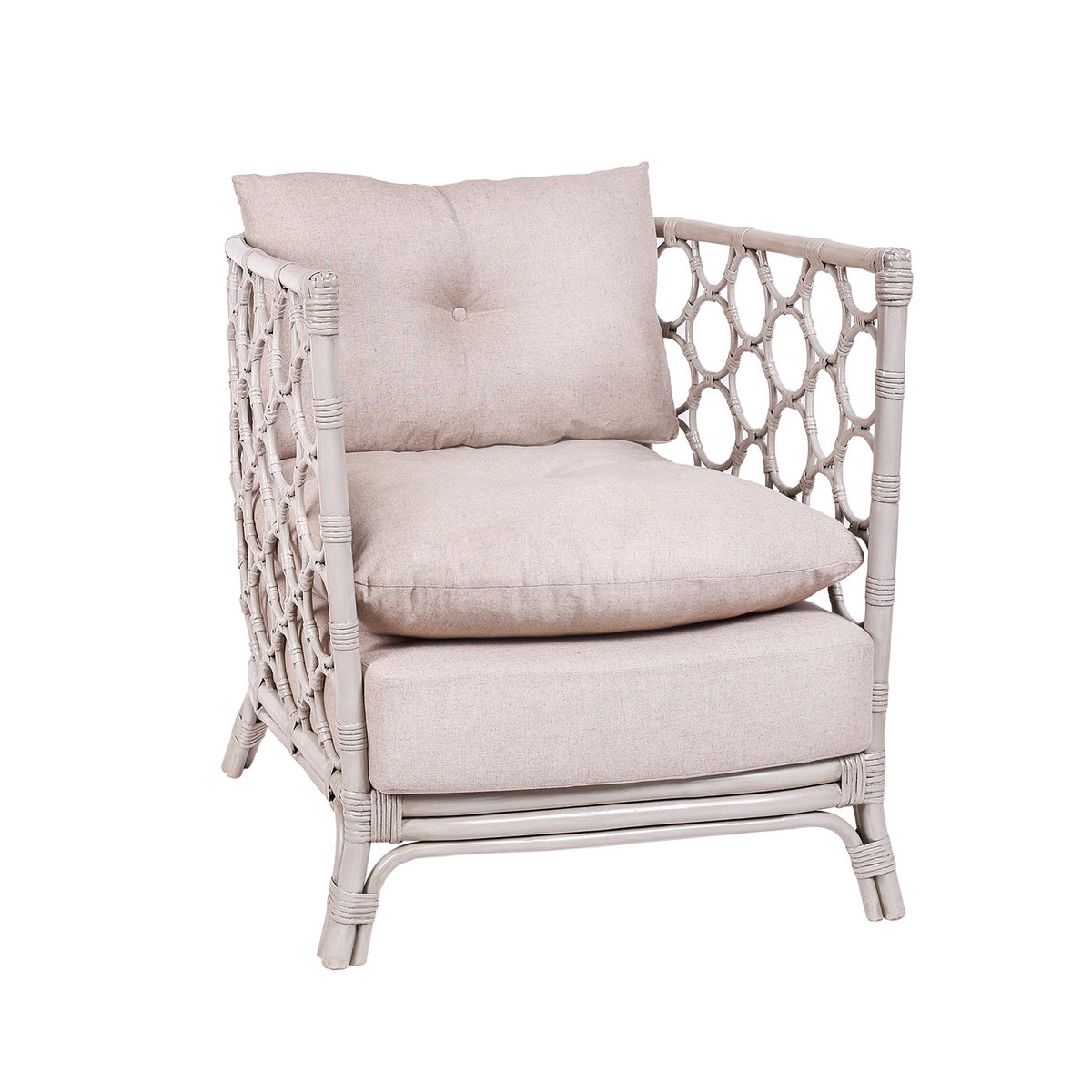 Molly Rattan Chair, Thick Cushion